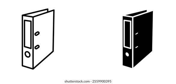 Binder Icon set in black color for ui designs