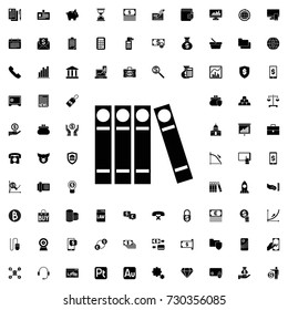 Binder icon. set of filled finance icons.