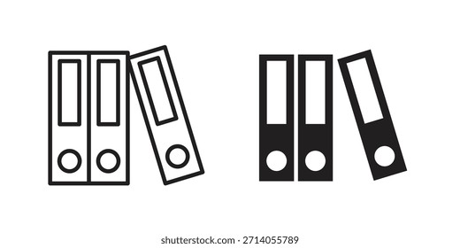 Binder Symbol Silhouette Vektorgrafiken. Bearbeitbare Striche