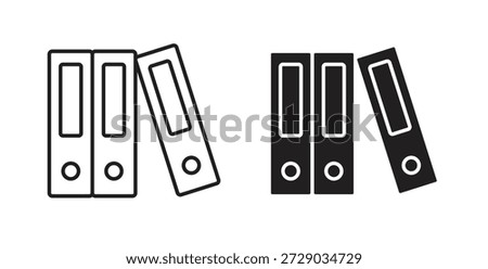 Binder icon simple vectors in black, suitable for projects