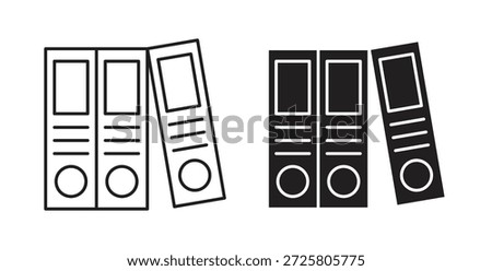 Binder icon symbol. Vector EPS 10. line and glyph icon