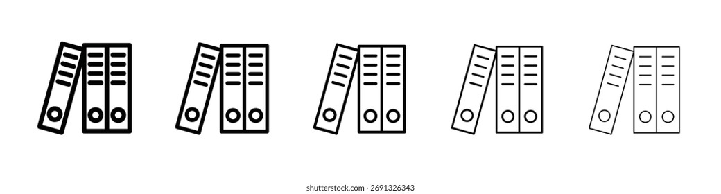 Icono de carpeta. Colección de iconos de línea delgada para Web ui.