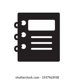 Binder Icon Vector Design Template Illustration In Trendy Flat Style
