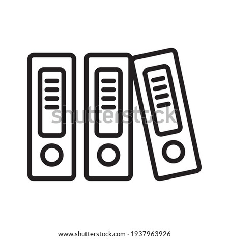 Binder Icon Vector Design Template Illustration In Trendy Flat Style