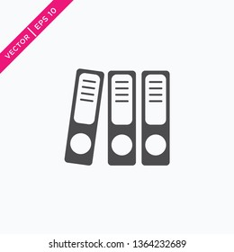 Binder Icon, Vector in Glyph Style