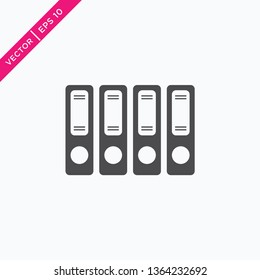 Binder Icon, Vector in Glyph Style