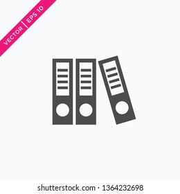 Binder Icon, Vector in Glyph Style