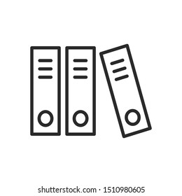 Binder Icon Vector Illustration. Archives Folder Symbol