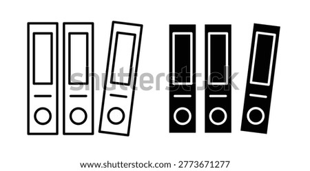 Binder icon vector illustration logo design in clipart and strokes