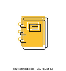 Ilustración vectorial del icono de la carpeta. símbolo de la carpeta aislado en el fondo blanco