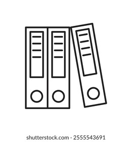 Binder icon vector isolated on white background.