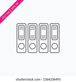 Binder Icon, Vector in Outline Style 