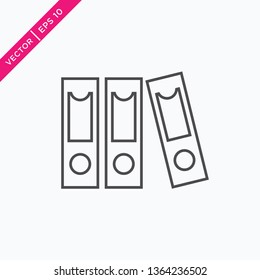 Binder Icon, Vector in Outline Style 