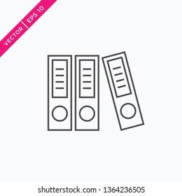 Binder Icon, Vector in Outline Style 