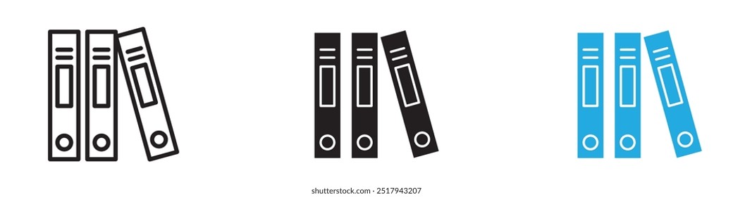 Binder icon vector set illustration