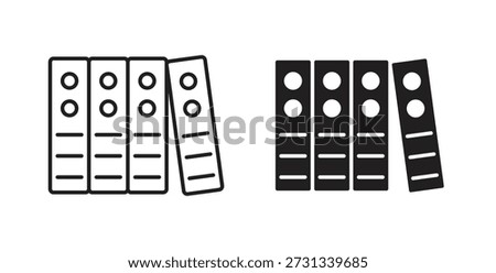 Binder icons. Outline icons vector collection. flat illustrations