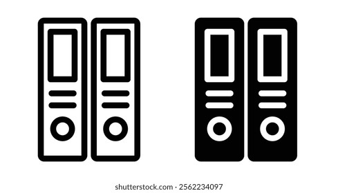 Binder Icons pack in outlined and flat versions