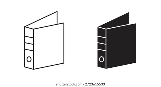 Binder icons set isolated on white background flat vector illustration.