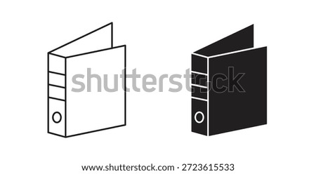 Binder icons set isolated on white background flat vector illustration.