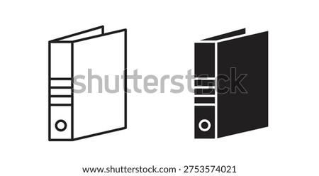 Binder icons silhouettes. Vector elements for design.