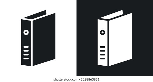 Binder icons. solid style vector