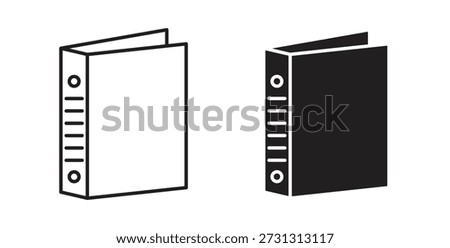 Binder icons. Vector linear icon isolated on white background.