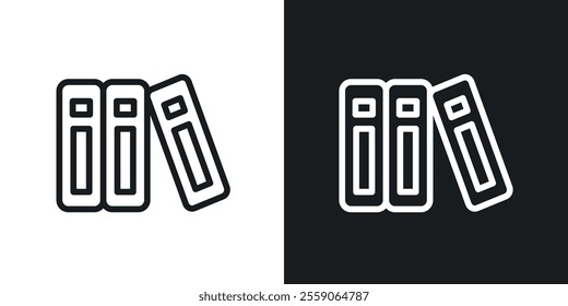 Binder icons. vector set in black colors