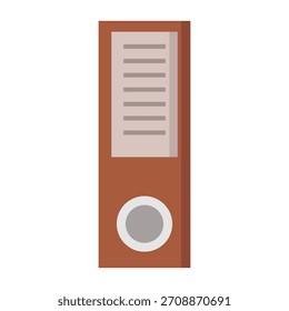 Fichário ilustrado em vetor sobre plano de fundo branco