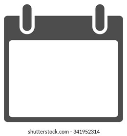 Binder Leaf vector icon. Style is flat symbol, gray color, rounded angles, white background.