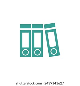 Binder, Library, File Document Icon Vector Logo Template Illustration Design