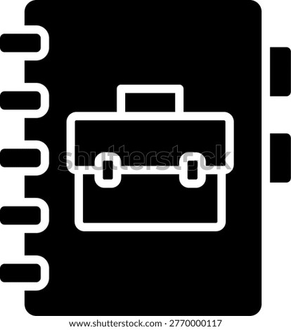 Binder Line Icon Vector Design