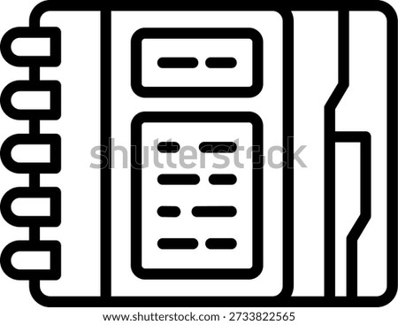 Binder Line vector Icon Design