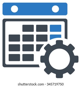 Binder Options vector icon. Style is bicolor flat symbol, smooth blue colors, rounded angles, white background.