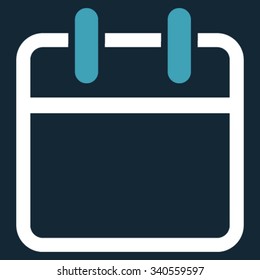 Binder Page vector icon. Style is bicolor flat symbol, blue and white colors, rounded angles, dark blue background.