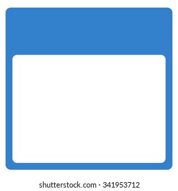 Binder Page vector icon. Style is flat symbol, cobalt color, rounded angles, white background.