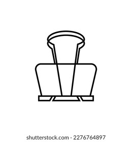binder paper clip vector line icon. filled flat sign for mobile concept and web design. binder paper clip outline icon. Symbol, logo illustration. Vector graphics