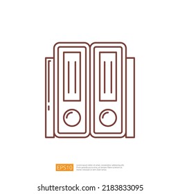 Binder Stationery Vector Line Icon