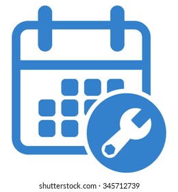 Binder Tuning vector icon. Style is flat symbol, cobalt color, rounded angles, white background.