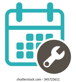 Binder Tuning vector icon. Style is bicolor flat symbol, grey and cyan colors, rounded angles, white background.