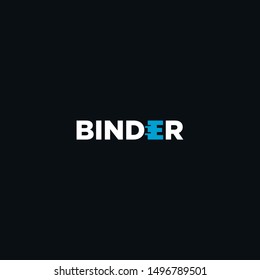binder typography logo black white