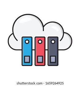 binder vector flat color icon 