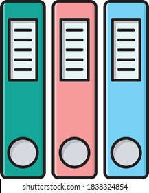binder vector flat color icon