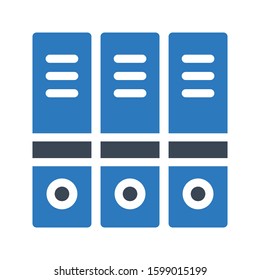 binder vector glyph color icon 