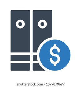 binder vector glyph color icon 