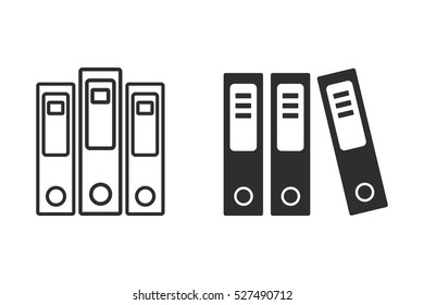 Binder vector icon. Black illustration isolated on white background for graphic and web design.