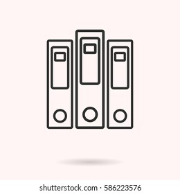 Binder vector icon. Black illustration isolated for graphic and web design.
