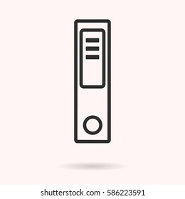 Binder vector icon. Black illustration isolated for graphic and web design.
