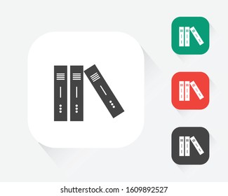 binder vector icon flat design with white background