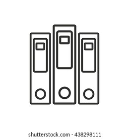 Binder vector icon. Illustration isolated on white background for graphic and web design.