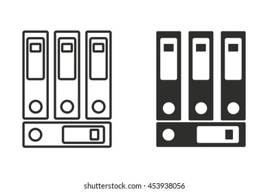 Binder vector icon. Illustration isolated on white background for graphic and web design.